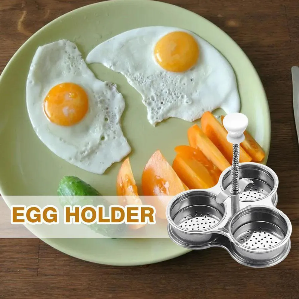 Яйцеварка с защитой от ожогов, с 3 решетками, Термостойкий инструмент для приготовления яиц на пару, Кухонный инструмент