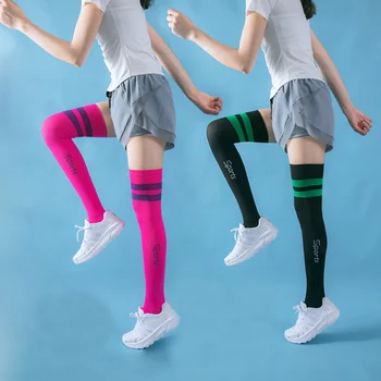 1 пара профессиональных женских компрессионных носков Длинные спортивные носки для женщин для тренировок на открытом воздухе, восстановления после бега, езды на велосипеде, дорожных носков  5