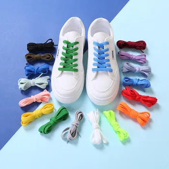 1 пара утолщенных классических шнурков для кроссовок, шнурки для обуви, однотонные плоские шнурки, Повседневные спортивные шнурки, шнурки для обуви, веревка 60-160 см  5
