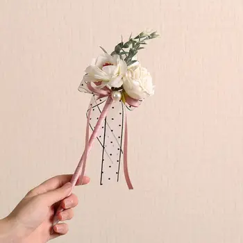 1 шт. Супер красивая супер сказочная имитация цветка ручной работы, бант из розы, фирменная индивидуальность, практичная гелевая ручка высокого класса  5