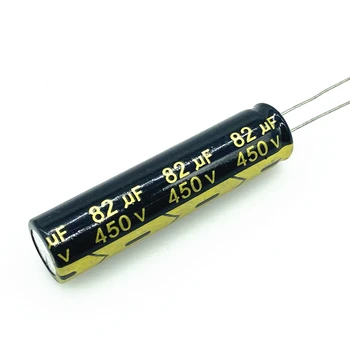 10 шт./лот 82 МКФ 450 В 82 МКФ алюминиевый электролитический конденсатор размер 13 * 50 20%  5