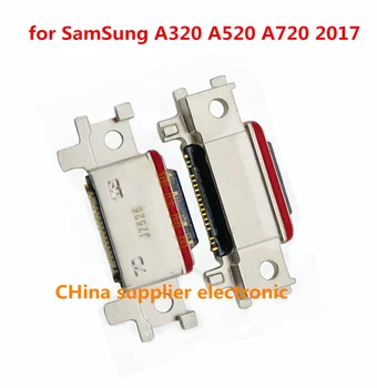 10 шт. Разъем USB-док-станции для SamSung Galaxy A320 A520 A720 2017 Порт зарядного устройства Micro Socket A3 A5 A7 Запчасти  0