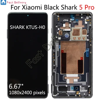 100% Оригинал Для Xiaomi Black Shark 5 Pro LCD SHARK KTUS-H0 Дисплей С Сенсорным Экраном и Цифровым Преобразователем В Сборе Для BlackShark 5 Pro 5Pro  5