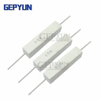 10шт 10 Вт Цементный резистор сопротивления 1 2 5 8 Ом 1R 2R 5R 8R Gepyun  2