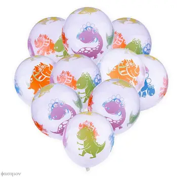 10шт Динозавр Латексный шар Зеленые Воздушные Шары Вечеринка Гавайи Воздушные Шары День Рождения Свадьба Тропический Динозавр Животное Дикая Вечеринка  5