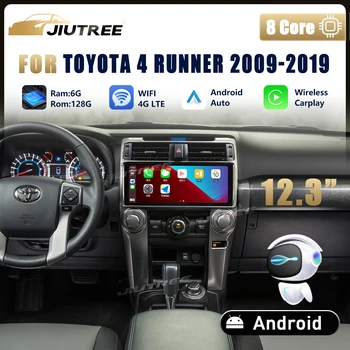 12,3-Дюймовый Автомобильный Радиоприемник Для Toyota 4 Runner 2009-2019 Мультимедийный Плеер Carplay GPS Навигация Android Авто Стерео Аудиоприемник  4