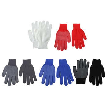 12 пар рабочих перчаток в односторонний горошек с рукояткой, трикотажные защитные перчатки для работы F2TC  5