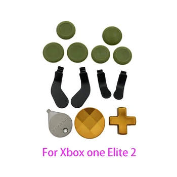 13 шт./компл. металлических кнопок для Xbox one elite 2, беспроводной контроллер, крышка джойстика, кнопка-манипулятор, полный набор кнопок для замены  0