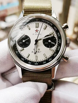 1963 Хронограф Pilot, многофункциональный 5-контактный дисплей, водонепроницаемые наручные часы для крутых парней в стиле милитари, ретро-летающие часы, 1963 год.  5