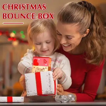 1шт Рождественская Новая Подарочная Коробка Christmas Bounce Box Diy Bounce Box Складная Коробка Коробка Сюрпризов на День Рождения Бумажный Прыгающий Сюрприз We T4M6  5