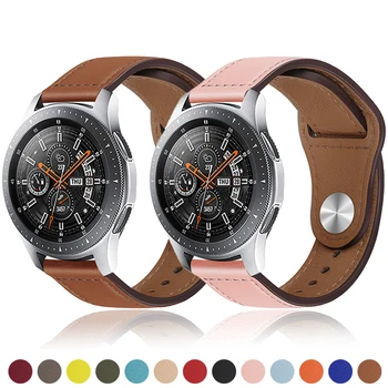 20 мм/22 мм Ремешок для часов Galaxy Watch 4/5 44 мм 40 мм/Classic 4 46 мм 42 мм/Active 2 Кожаный Ремешок для Samsung watch 3 Huawei GT2  4