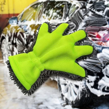 2021 Универсальные перчатки для мойки автомобилей, синель, пять пальцев, перчатки для мойки автомобилей, перчатки для пальцев из микрофибры, тканевые инструменты для чистки автомобилей  5
