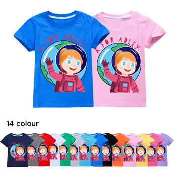 2023 Летняя футболка для косплея Adley, Пуловер, Хлопковая Одежда для Отдыха, Топы для мальчиков и Девочек, Рождественский Подарок, Одежда для Детей  5
