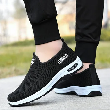 2023 Новая мужская повседневная обувь Без застежки, удобные дышащие мужские кроссовки для ходьбы, Противоскользящая мужская спортивная обувь для бега трусцой  5