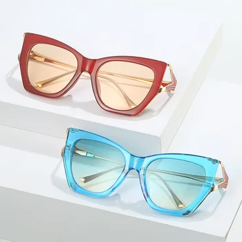 2023 Новые солнцезащитные очки в большой оправе, европейские и американские персонализированные модные солнцезащитные очки  5