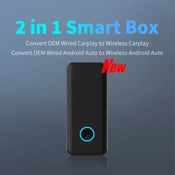 2023 Новый 2 В 1 Smart AI Box с подключением к беспроводной сети Apple CarPlay Адаптер Android Auto Dongle Подключи и играй для Iphone SamSung XiaoMi  5