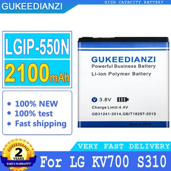 2100 мАч GUKEEDIANZI Аккумулятор LGIP-550N для LG KV700 S310 GD510 GD880 mini Big Power Bateria  4