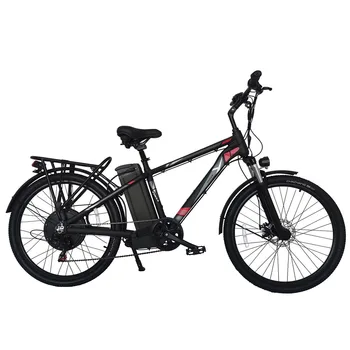 26-дюймовый горный велосипед для взрослых, электрические велосипеды 48 В, 500 Вт, бесщеточный мотор, передние и задние двухдисковые тормоза, Литиевая батарея, одинарный  2