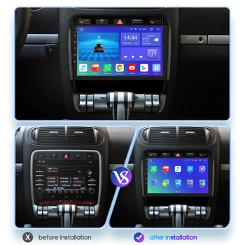 2din Android 12 Автомобильный стерео Радио Мультимедийный Видеоплеер Навигация GPS Для Porsche Cayenne I 1 9PA 2002-2010 Carplay  5