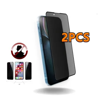 2шт Защитные пленки Конфиденциальности для iPhone 13 Pro 12 Mini Anti-spy Закаленное Стекло для iPhone 11 14 Pro Max 15 Plus Glass  5
