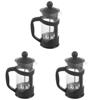 3-кратная Французская кофеварка Маленький френч-пресс Идеально подходит для приготовления утреннего кофе Кофеварка с максимальным вкусом и фильтрацией  5