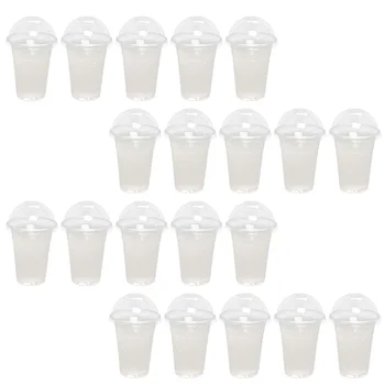 30 комплектов Стаканчиков для сока Прозрачные крышки для кофейных чашек Прозрачная упаковка для напитков Одноразовая Пластиковая Холодная упаковка из АБС-пластика Детское молоко С  5