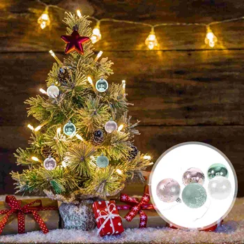 30 шт. Рождественский шар, румяна, рождественский подвесной декор, пластиковое украшение на елку  5