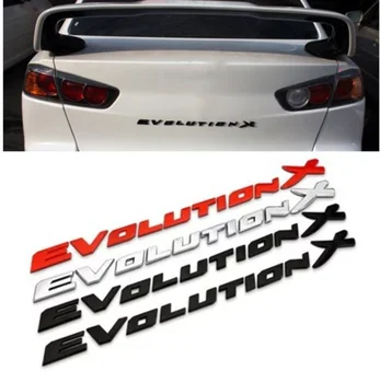 3D ABS evolution X letters Пластиковая Автомобильная установка, эмблема багажника, Значок, наклейка для стайлинга автомобилей, наклейка для Mitsubishi Lancer EVO  5