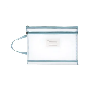 3шт Полупрозрачная сумка для документов формата А4 Сетчатая сумка на молнии Сетчатая папка на молнии Сетчатая сумка для папок на молнии 3 цвета  4