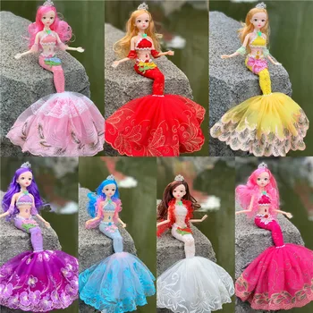 45 см Детские игрушки принцессы-русалки для девочек, милая и красивая имитация куклы-русалки для девочек, куклы-принцессы, детские игрушки для игр дома  10