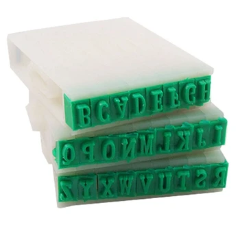 5-кратный съемный набор пластиковых штампов с 26 буквами английского алфавита  5