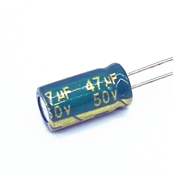 500 шт./лот высокочастотный низкоомный алюминиевый электролитический конденсатор 50V 47UF размером 6*12 47UF 50V 20%  4