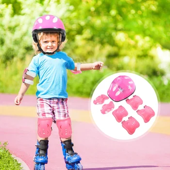 7 шт. наручных щитков Для катания на роликовых коньках, защитное снаряжение для детей, Спортивное снаряжение для скейтборда для малышей  5
