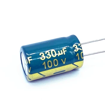 8 шт./лот высокочастотный низкоомный алюминиевый электролитический конденсатор 100 В 330 МКФ размером 13*20 330 МКФ 20%  5