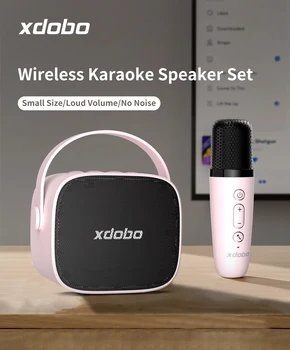 Bluetooth-динамик Xdobo, портативный микрофон для караоке, набор для воспроизведения музыки на открытом воздухе, аудио, сабвуфер 
