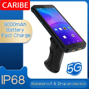 CARIBE PL-60L Новое поступление, 6-дюймовый портативный 2D беспроводной КПК, сканер штрих-кодов Android  10