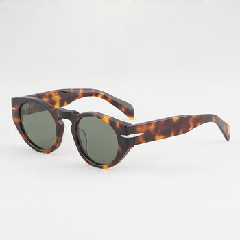 DB 7033S Овальные солнцезащитные очки для женщин, ацетатная мода, модные Солнечные очки, высококачественная оправа для очков в американском стиле для мужчин  0