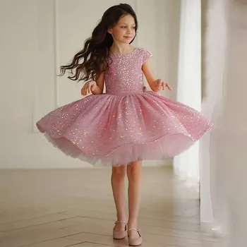 DongCMY, Осенние новые детские вечерние платья, Европейские и Американские детские праздничные платья для девочек, юбка для празднования Дня рождения  5