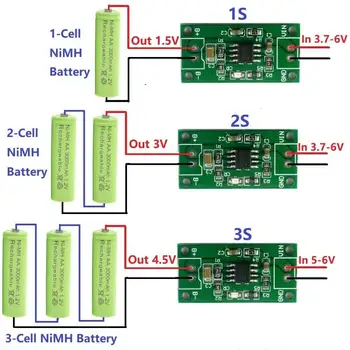 DYKB 1S 2S 3S ЯЧЕЙКА 1A NiMH Аккумуляторная Батарея Модуль Интеллектуального Зарядного устройства Напряжение зарядки 1.5V 3V 4.5V 5V Вход 3.7V-6V 5V 4.2V  1