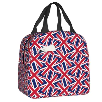 Fiambrera con bandera del Reino Unido para mujer, bolso impermeable con símbolo británico, enfriador térmico para alimentos, bol  5