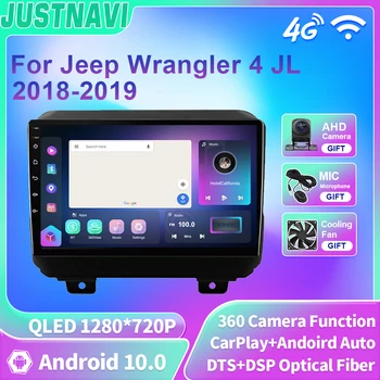 JUSTNAVI QLED Для Jeep Wrangler 4 JL 2018 - 2019 Автомобильный Радиоприемник Мультимедийный Видеоплеер Навигация стерео GPS Android 10 Без 2din  5