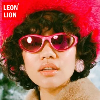LeonLion Y2K Забавные Солнцезащитные Очки Для Женщин Винтаж Личность 2023 Очки Для Женщин Роскошные Дизайнерские Очки Для Женщин Gafas De Sol Mujer  5