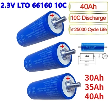 Lot De Batteries Lithium Titanate 40ah 35ah 30ah LTO 66160 2.3V 10c À Décharge Pour Système Solaire EV Accumulateurs De Stockage  5