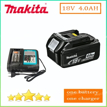 Makita 100% Оригинальный Аккумулятор для Электроинструмента Makita 18V 4.0Ah Со Светодиодной Литий-ионной Заменой BL1850 BL1860 BL1860B  5