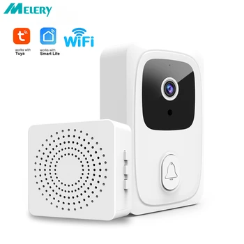 Melery Tuya Smart Wifi С видимой камерой 720P, Беспроводной звуковой дверной звонок, домофон, защита бытовой техники, видеодомофон, Охраняемый дом  1