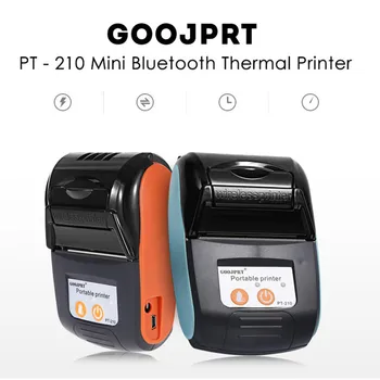 Mp210 Портативный термопринтер чеков Bluetooth, Мини-беспроводной термопринтер этикеток Bluetooth, принтер чеков  5