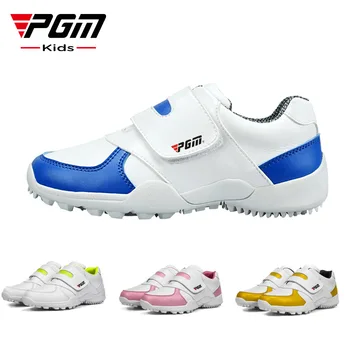 PGM Детская обувь для гольфа для девочек и мальчиков, Нескользящие Кожаные Уличные детские кроссовки, спортивная обувь XZ054  0