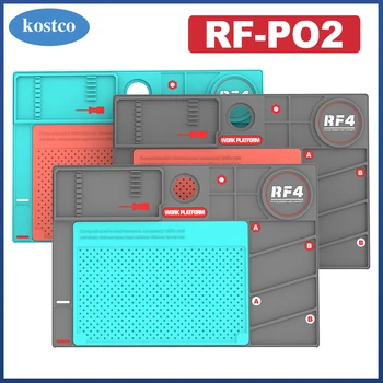 RF4 RF-PO2 Многофункциональный Коврик Для Обслуживания Микроскопа Универсальный Термостойкий для Ремонта Телефона Платформа Для Пайки Силиконового Коврика  1
