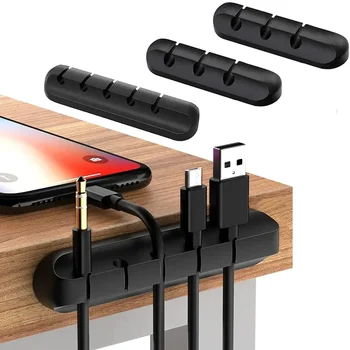 seeae USB-органайзер, держатель кабеля, устройство для намотки кабеля, Зажимы для управления аккуратностью на рабочем столе, держатель для мыши, клавиатуры, наушников, провода для организации  5