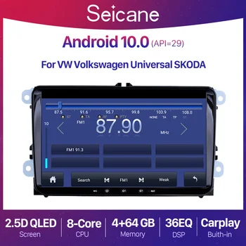 Seicane QLED 2 + 32 ГБ 9 дюймов Android 12 Автомобильный Радио GPS Аудио Мультимедийный плеер Для VW/Фольксваген/Гольф/Тигуан/Пассат/b6 b5 2 din  5